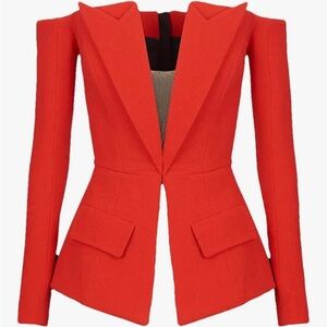 Elegant Red Women's Blazer